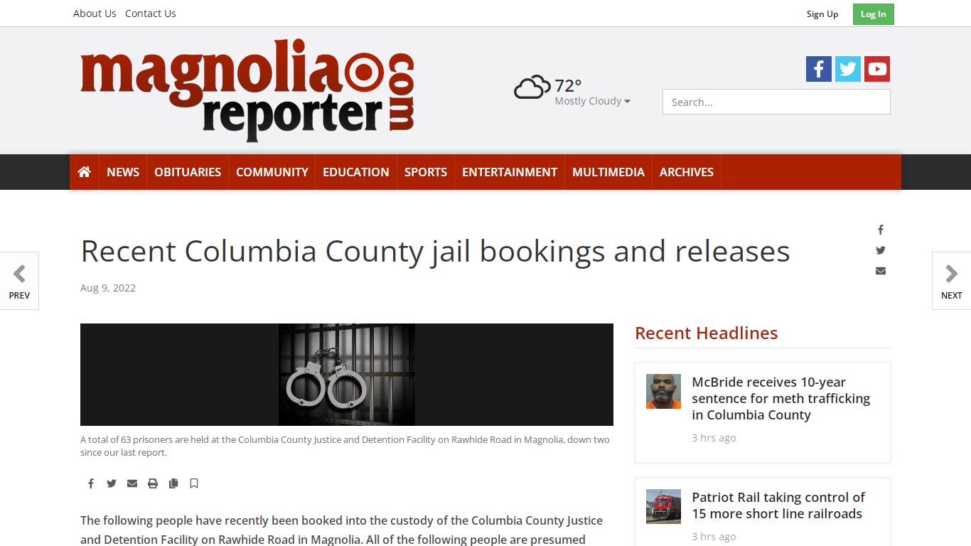 Recent Columbia County jail bookings and releases | Public ...